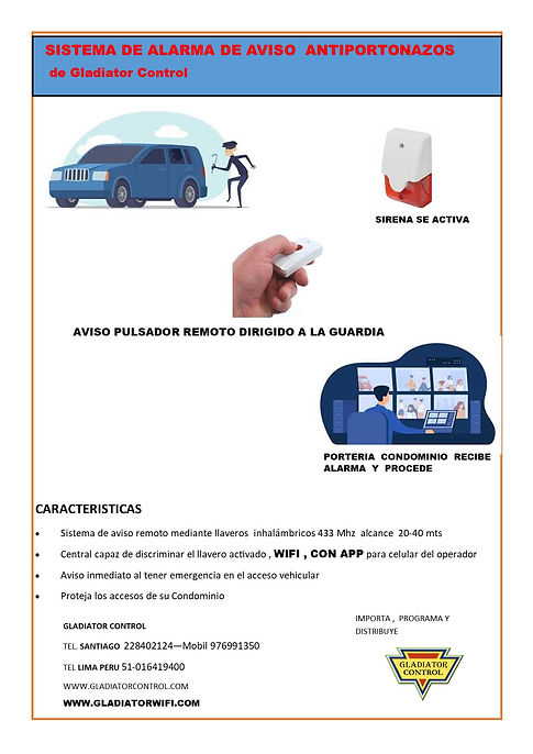 Alarma Antiportonazo para Condominios